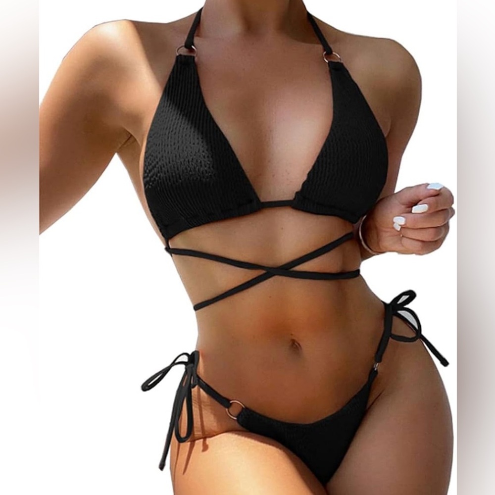 Amazon black string bikini - Picture 2 of 2